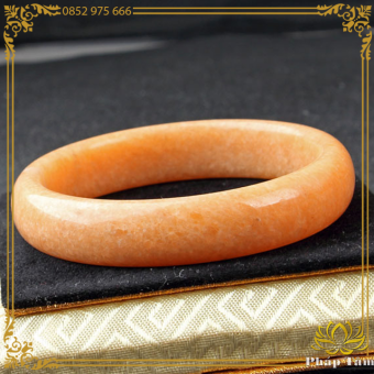 Vòng Tay Bản Tròn Trơn Ngọc Hoàng Long Vân Tự Nhiên - Pháp Tâm