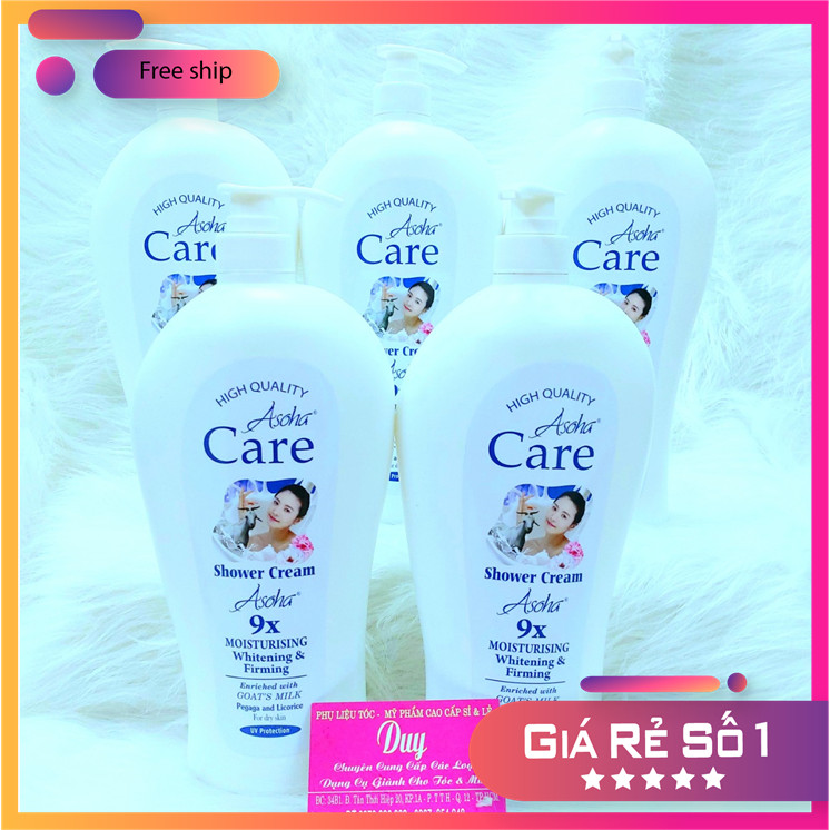 Sữa tắm con dê asoha 9x 1200ml - cho làn da mịn màng và trắng sáng