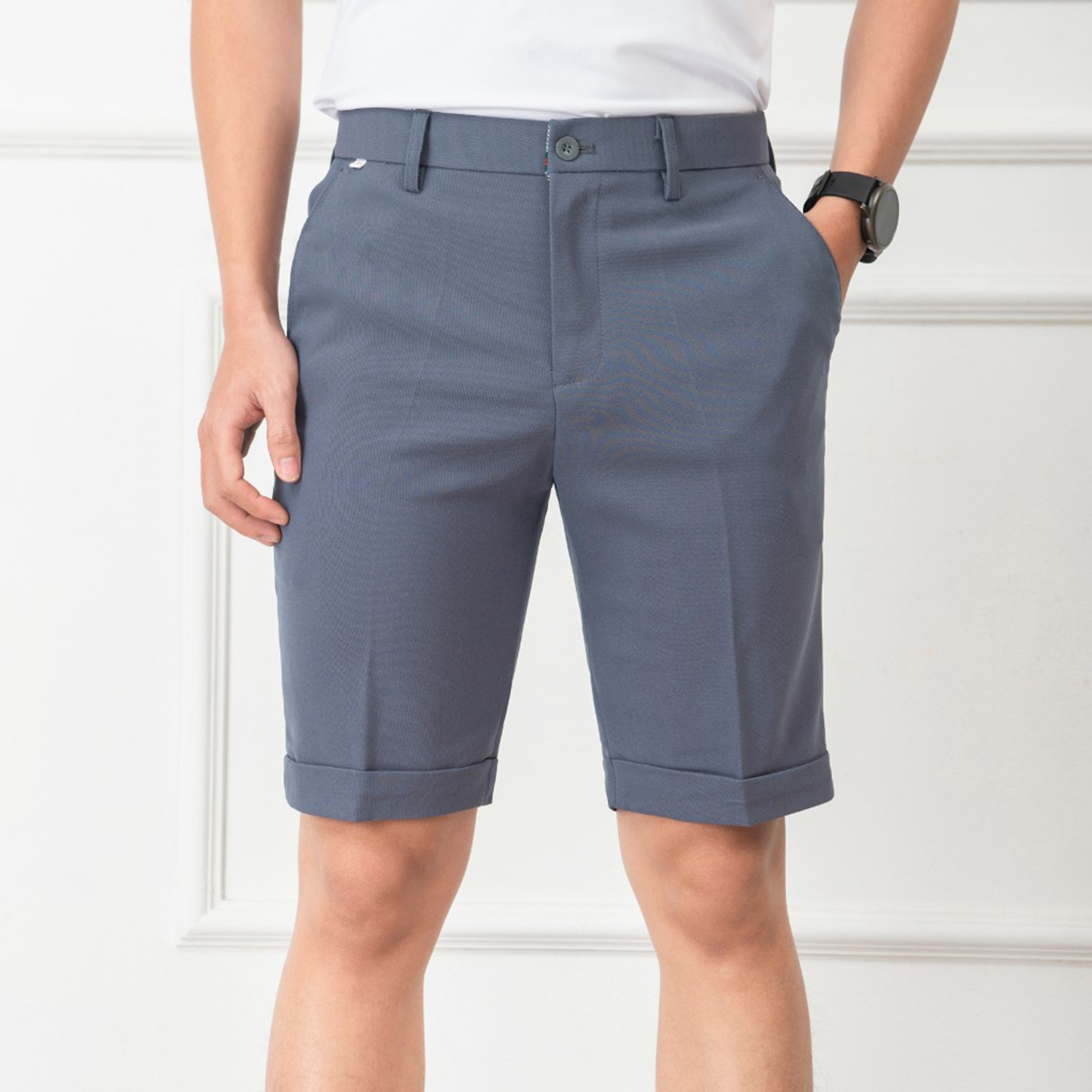 Quần short nam, quần short âu nam đẹp, chất vải tuyết mưa dầy mịn không xù không bai dáng trẻ mặc là thích ngay