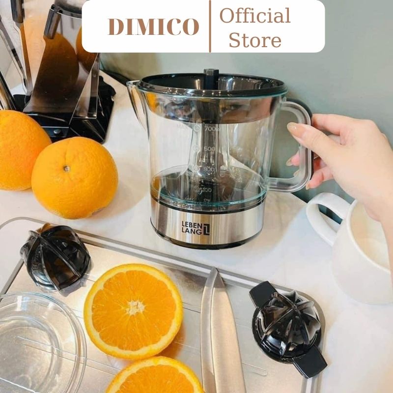 Máy vắt ép cam lebenlang của đức dung tích 700ml dimico