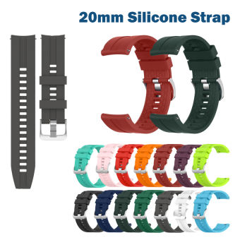 Dây Đeo Silicon Mềm 20Mm Cho Samsung Garmin Huawei Huami Amazfit Ticwatch Vòng Đeo Tay Thay Thế