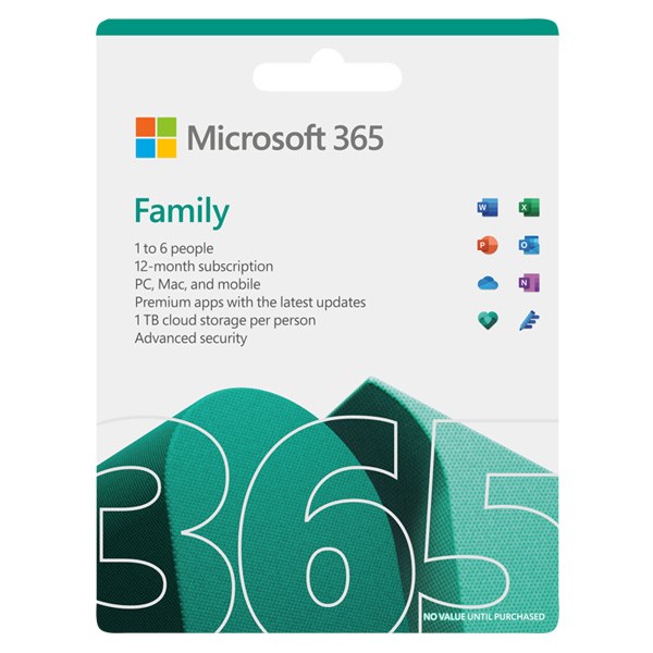 Phần mềm Mirosoft Office 365 Family - Hàng chính hãng nguyên hộp nguyên seal