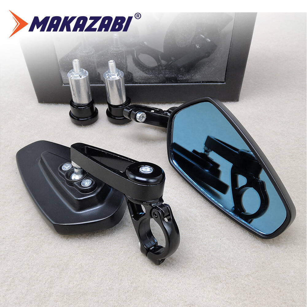 Makazabi 1 Cặp 7/8 22 Mm Phổ Nhôm CNC Cho Xe Mô Tô Gương Chiếu Hậu Thanh Tay Cầm Mặt Cuối Gương Chiếu Hậu Đối Với KAWASAKI NINJA YAMAHA KTM Suzuki Aprilia Motorstar Ducati Honda CBR150R CBR250R CBR650F CBR500R CBR650R Z650 Z800 Z900 Ninja 400 Vv