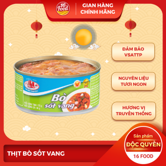Thịt bò sốt vang đóng hộp, bò xốt vang đồ hộp Hạ Long Canfoco ăn bánh mì nấu phở ăn liền ngon loại 175g - 16 Food