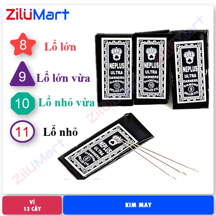 Kim may tay nhiều kích cỡ
