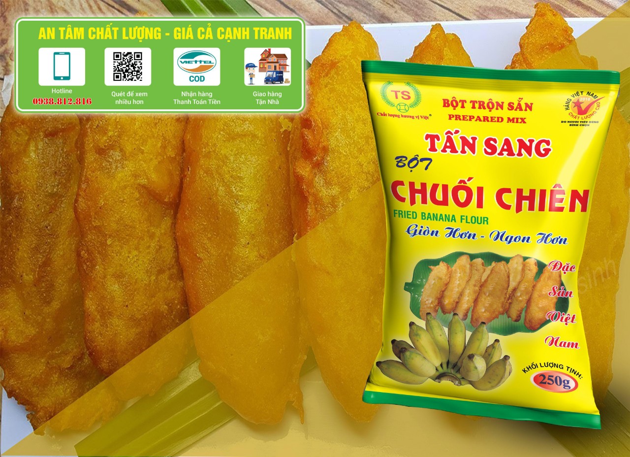 Combo 3 gói bột chiên chuối chiên khoai đặc biệt Tấn Sang