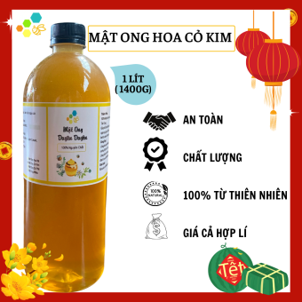 Mật Ong nguyên chất Hoa Cỏ Kim chai 1 Lít
