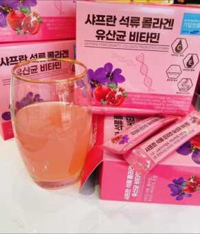 Bột Collagen Lựu Đỏ Nhụy Hoa Nghệ Tây Saffron Bio Cell Hàn Quốc