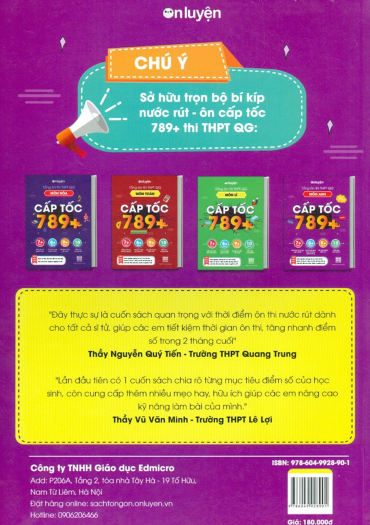 Cấp Tốc 789+ Tổng Ôn Thi Thpt Quốc Gia Môn Anh