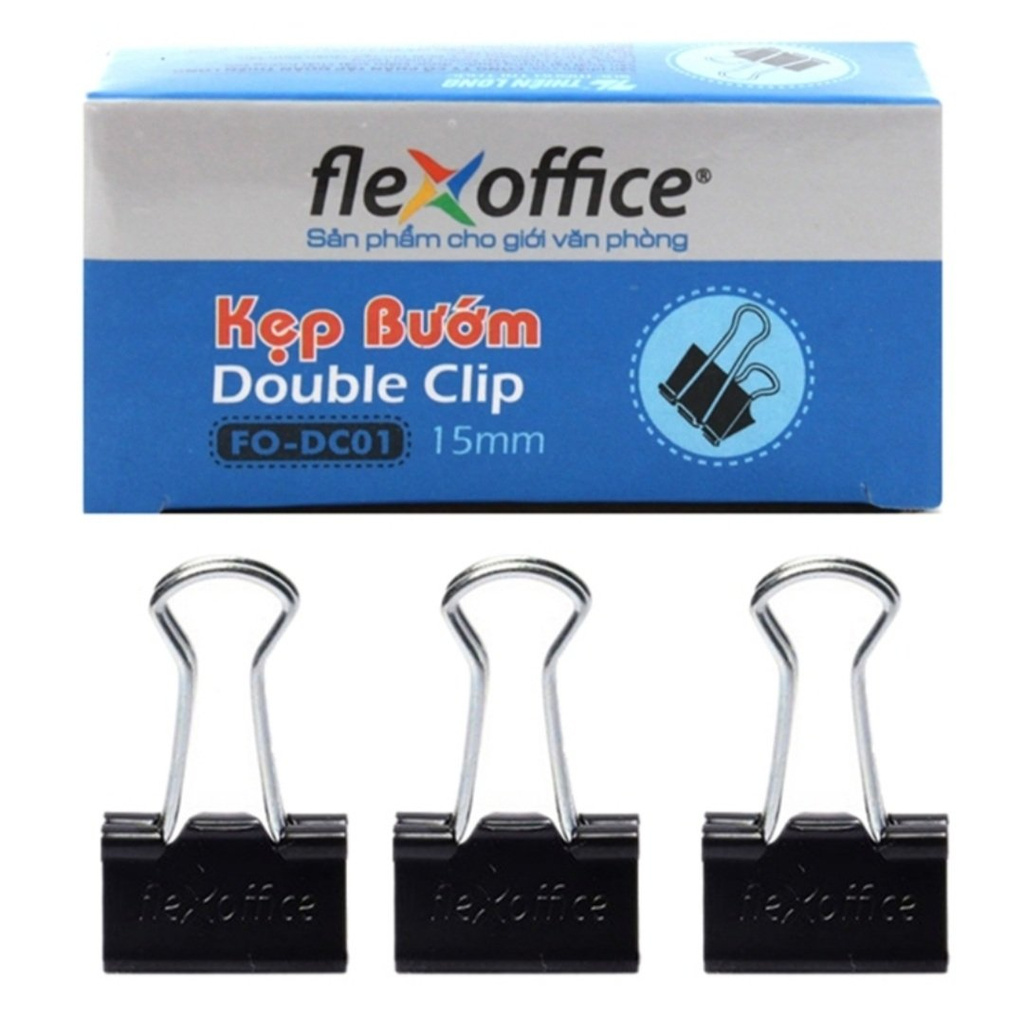 Kẹp bướm flexoffice 15mm fo-dc01 - dụng cụ học tập tuệ minh