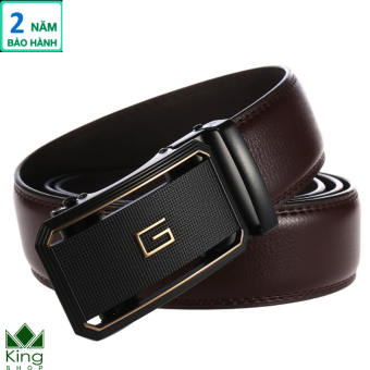 Thắt Lưng Dây Nịt Nam Da Bò 100% Khóa Tự Động Mặt Chữ G1 - Đồ Da Kingshop