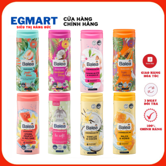 Sữa tắm Balea, sữa tắm của Đức, được chiết xuất tự nhiên, tăng độ ẩm cho da, da mịn màng, mùi hương thơm ngát, nguồn hàng Đức giá rẻ, Date mới