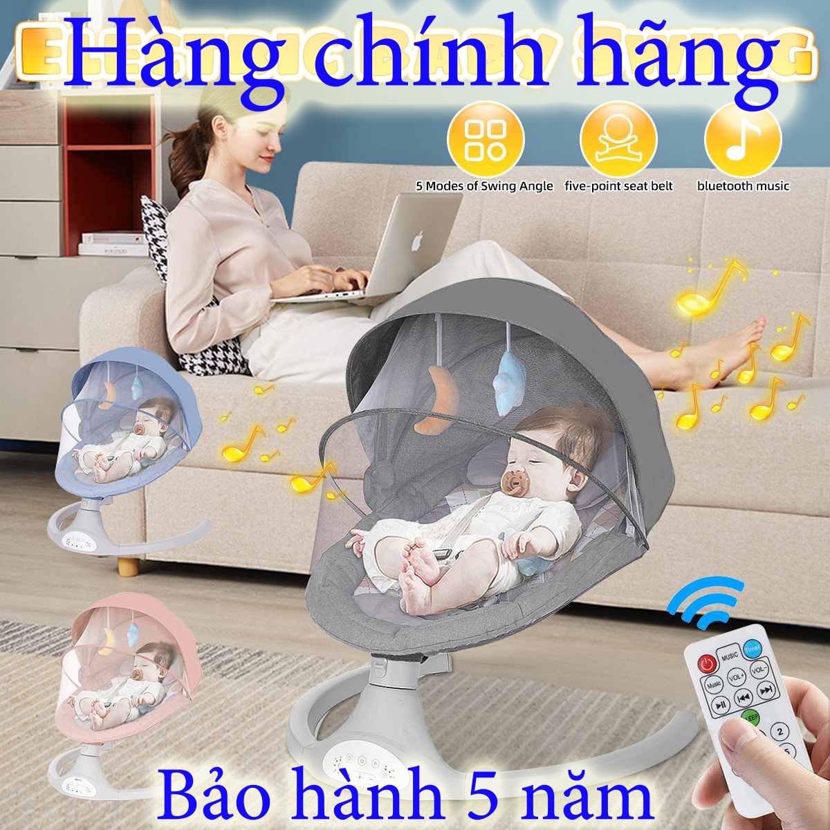 Nôi điện cho em bé sơ sinh, Ghế xích đu cho bé bằng điện, Ghế ngồi bập bênh Ghế bập bênh cho bé