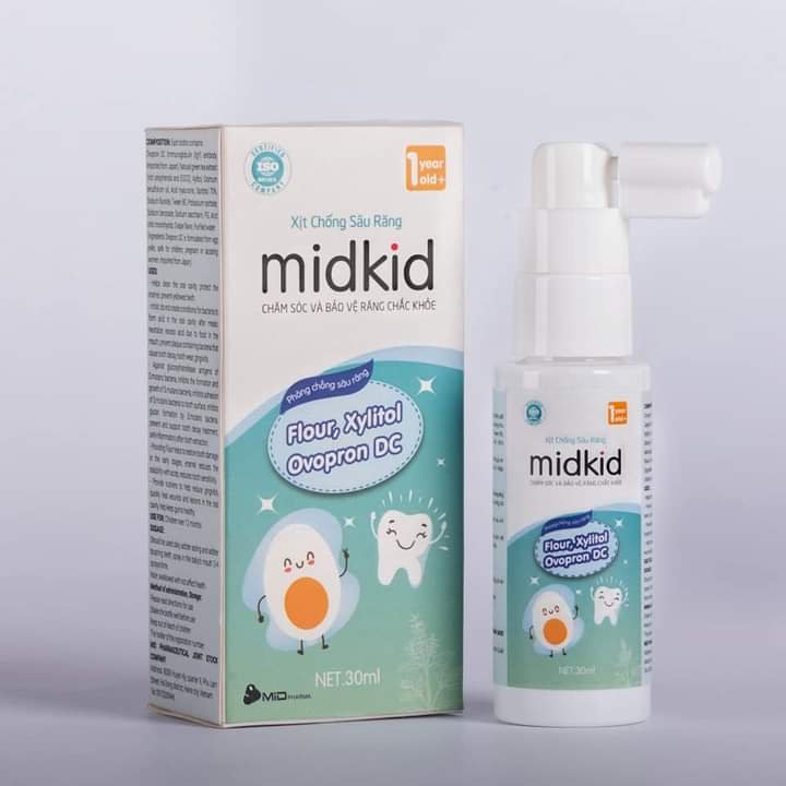 Xịt Chống Sâu Răng MidKid - Xịt chống sâu răng hiệu quả cho trẻ từ 1 tuổi