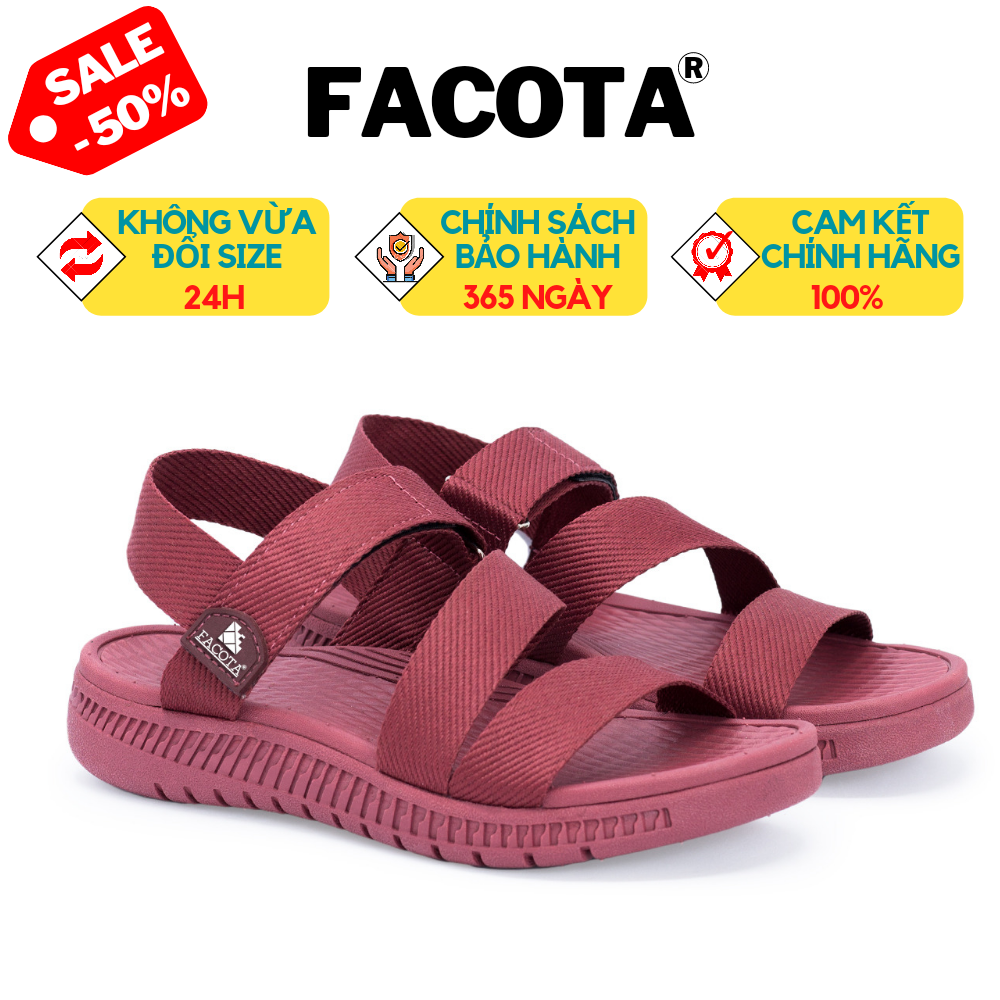 [FACOTA CHÍNH HÃNG] Giày Dép Sandals Facota Nữ Hồng HA12 - Sandal Đi Học Nữ - Sandal Đẹp Nhẹ