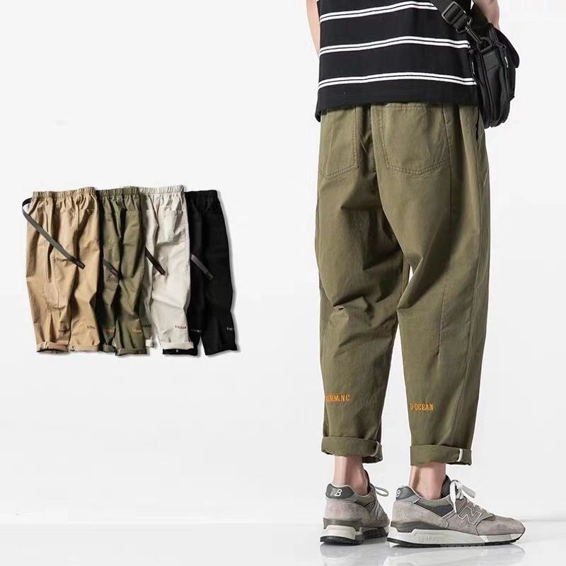 Paille Drawstring Lounge Pants Mens Casual Elastic Waist Linen Capri Pants  Wide Leg Baggy Cotton Harem Pants Trousers - Walmart.com