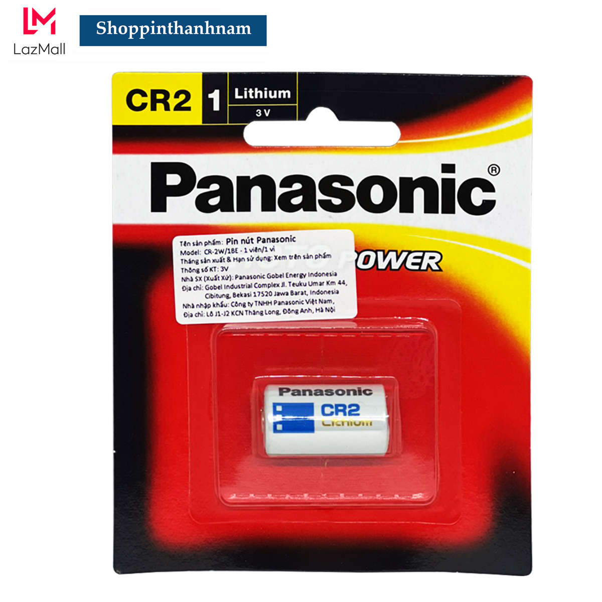 Pin CR2 Panasonic lithium 3V chính hãng