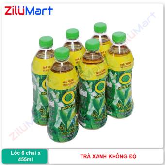 Lốc 6 chai nước trà xanh Không Độ loại 455ml
