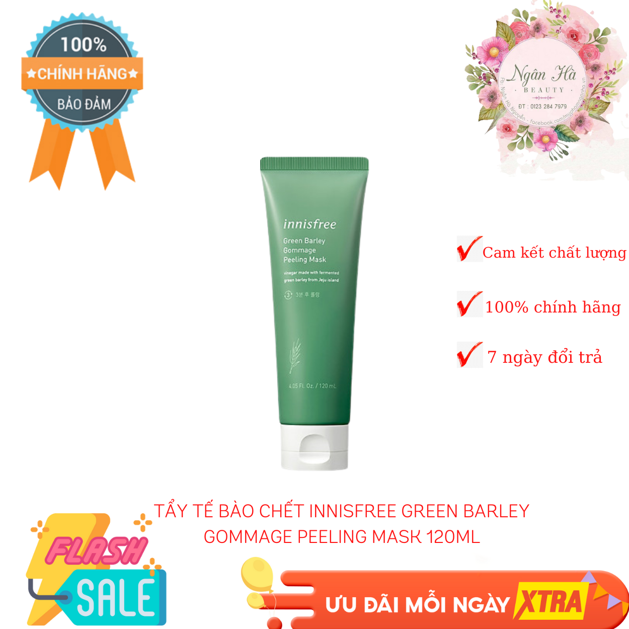 Tẩy tế bào chết Innisfree Green Barley Gommage Peeling Mask 120ml