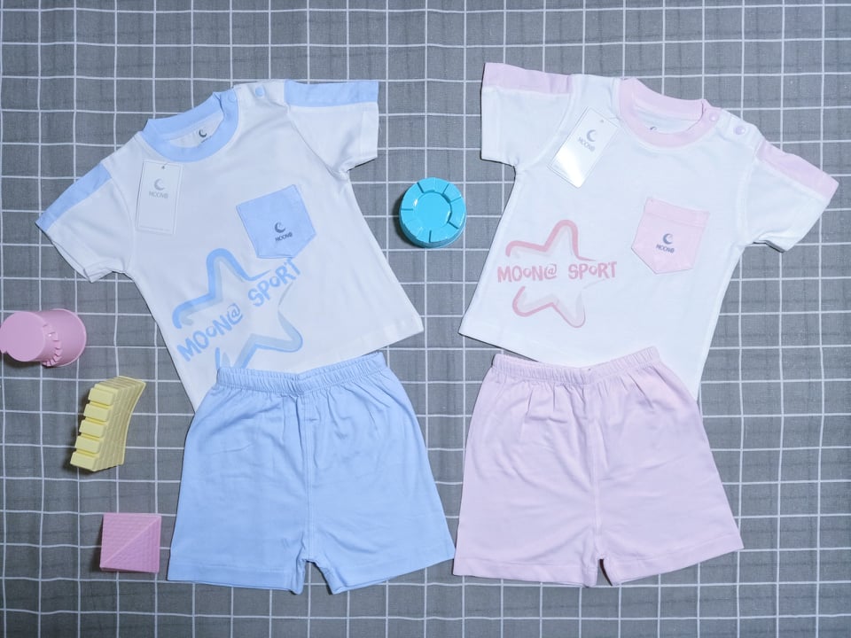 Moon_ Bộ cộc tay petit Moon siêu đẹp cho bé