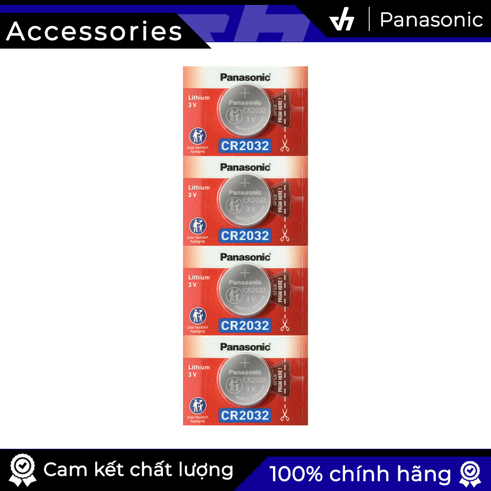 4 pin Panasonic CR2032 Lithium 3V - Pin nút / Pin CMOS