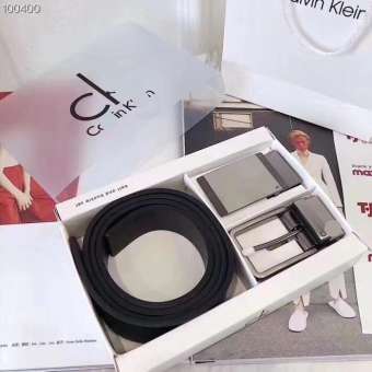 Thắt lưng da nam CK fullbox 1 dây + 2 mặt , hộp + túi xách - 8314