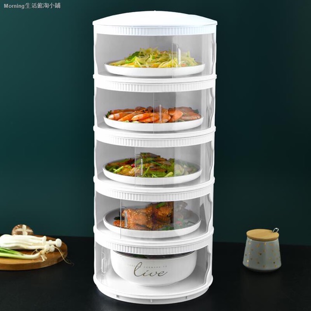 Lồng đựng thức ăn nắp xoay 5 tầng