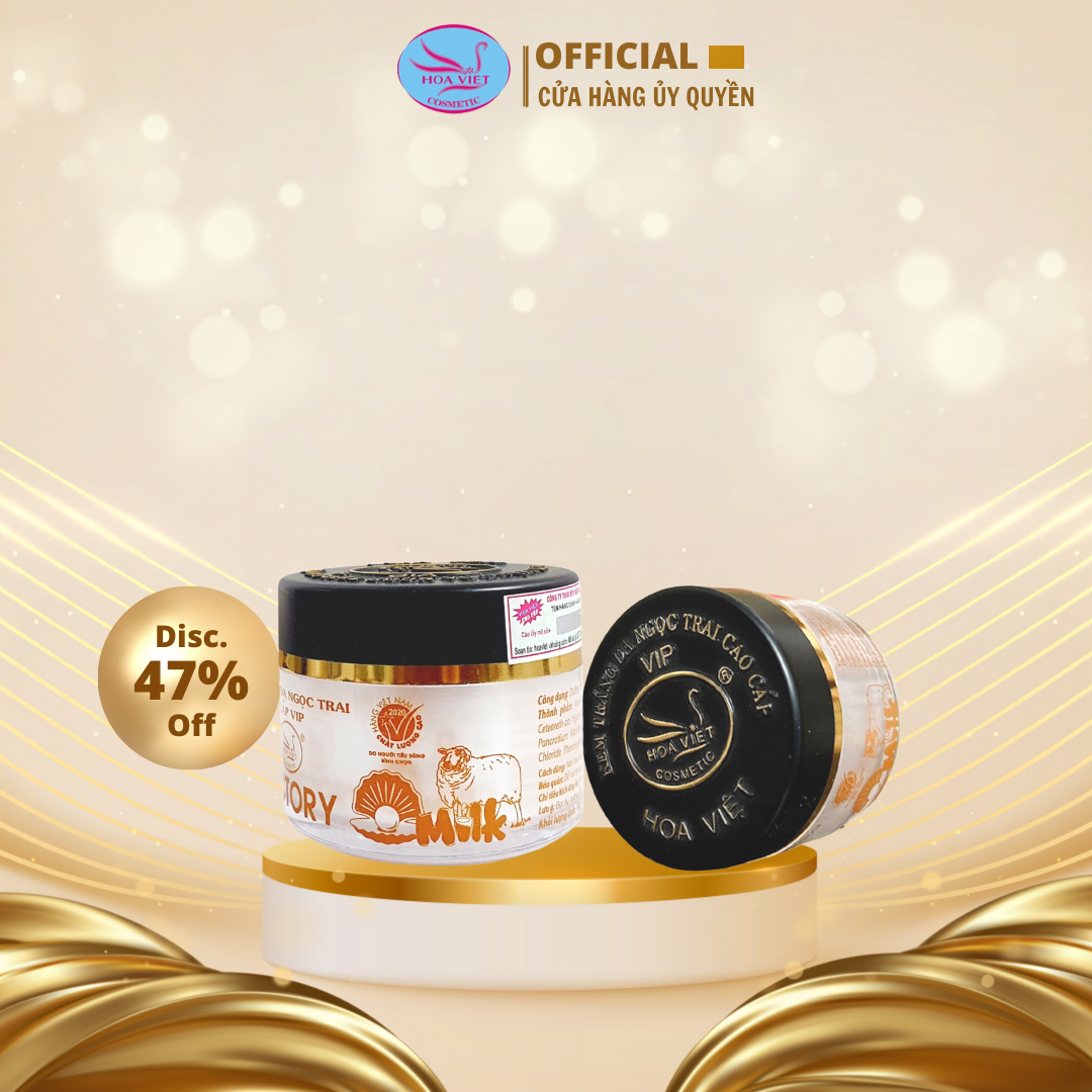 ⚡ 2 Hộp ⚡ Kem Dưỡng Trắng Da Ngọc Trai Cao Cấp Vip Hoa Việt 15gr