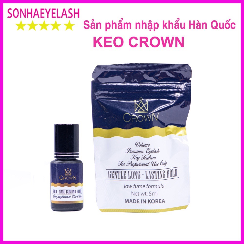 Keo nối mi CROWN khô nhanh siêu bền, dành cho thợ nối mi chuyên nghiệp, phù hợp với thợ nối mi dùng máy lạnh