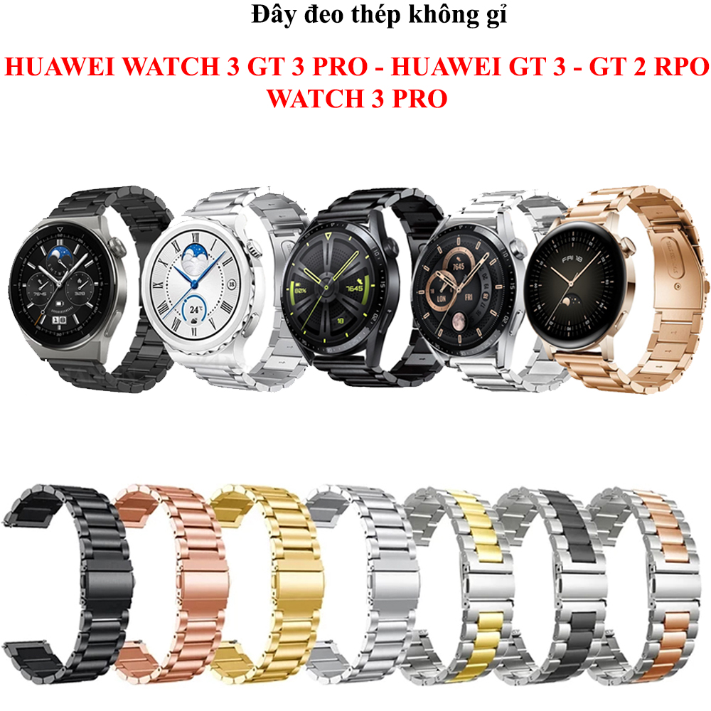 [HUAWEI GT 3] Dây đeo thép đồng hồ Huawei Watch GT3 ,Huawei Watch GT 3 Pro