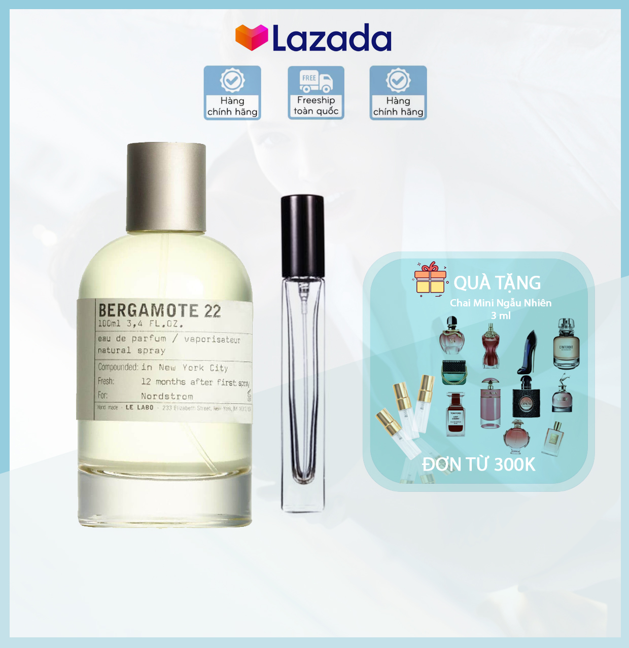 [chai chiết] Nước hoa Unisex Le Labo Bergamote 22