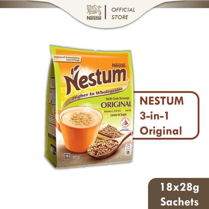 Nestle Nestum Multigrain Beverage (original) packet 3in1 Higher in  wholegrains Lower in Sugar 28g x 15's (420g)