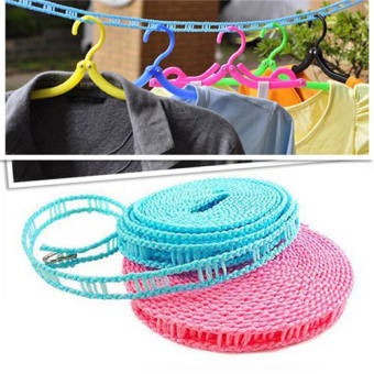 Dây phơi quần áo thông minh 5m nhựa có lỗ móc treo chống dồn chống xô tiện lợi, dây phơi đồ đa năng trong nhà và ngoài trời