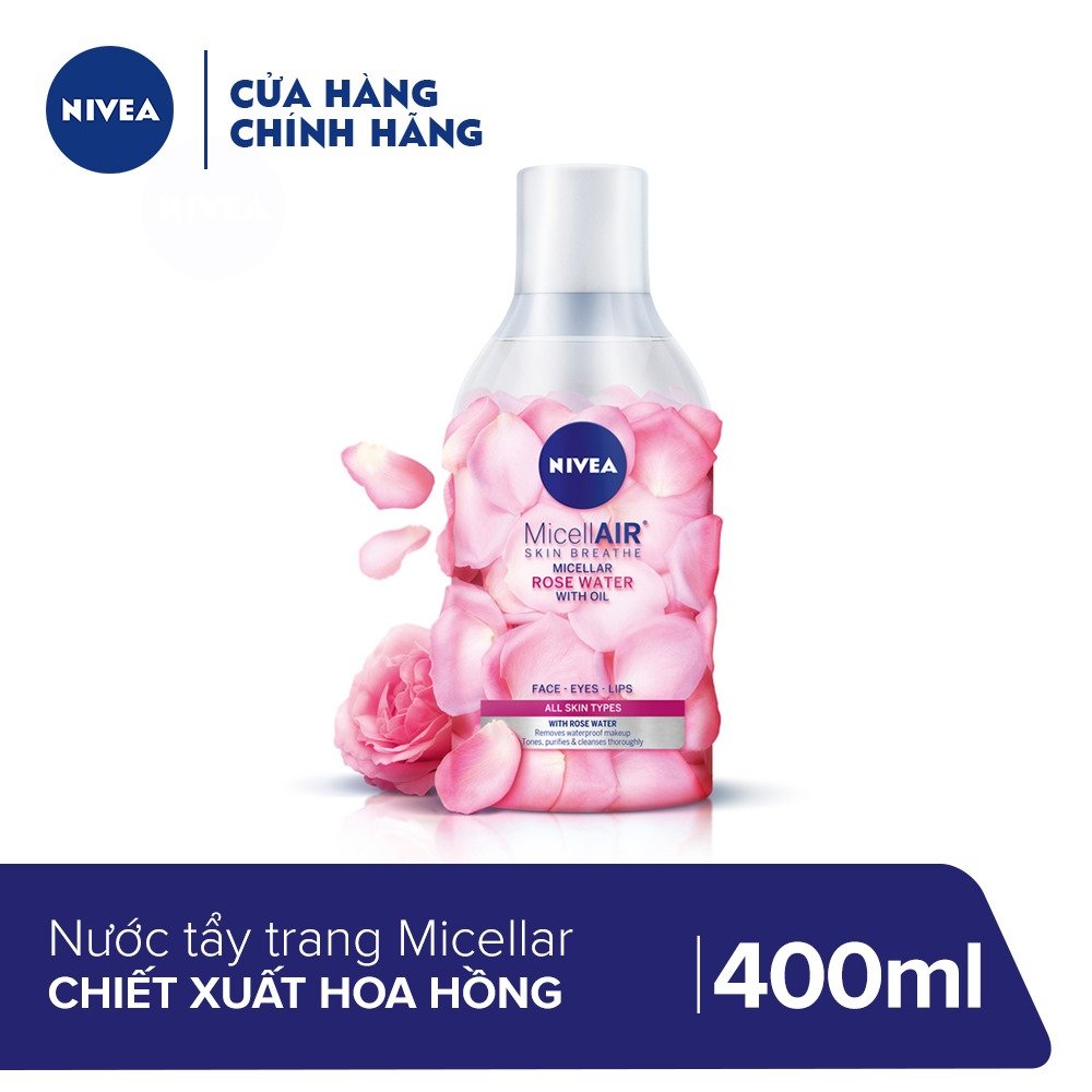 Nước Tẩy Trang Nivea Chiết Xuất Hoa Hồng MicellAIR Skin Breathe Micellar Rose Water 400ml