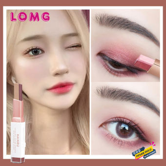 LOMG Phấn Mắt 2 Màu Lấp Lánh Chống Nước Mặc Lâu Trôi Nhiều Màu Sắc, Mỹ Phẩm Phấn Mắt Lấp Lánh Nhung Ngọc Trai Chống Thấm Mồ Hôi Bút Tằm Nằm Bút Kẻ Mắt Hai Màu Trang Điểm Mắt