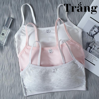 Áo Lá Học Sinh Gân Tăm - Mút Đệm Mỏng Có Thể Tháo Rời - Dành Cho Học Sinh Cấp 1, Cấp 2 - Áo Bra Nữ- Áo Lót Học Sinh- Áo Ngực Học Sinh - SHOPCHIBI