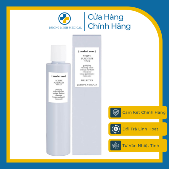 Chính Hãng,Đủ Tem - Toner Active CFZ Cho Da Hỗn Hợp/ Dầu Nhờn - Pureness Comfort Zone tái tạo và thanh lọc da, se khít lỗ chân lông 200ml