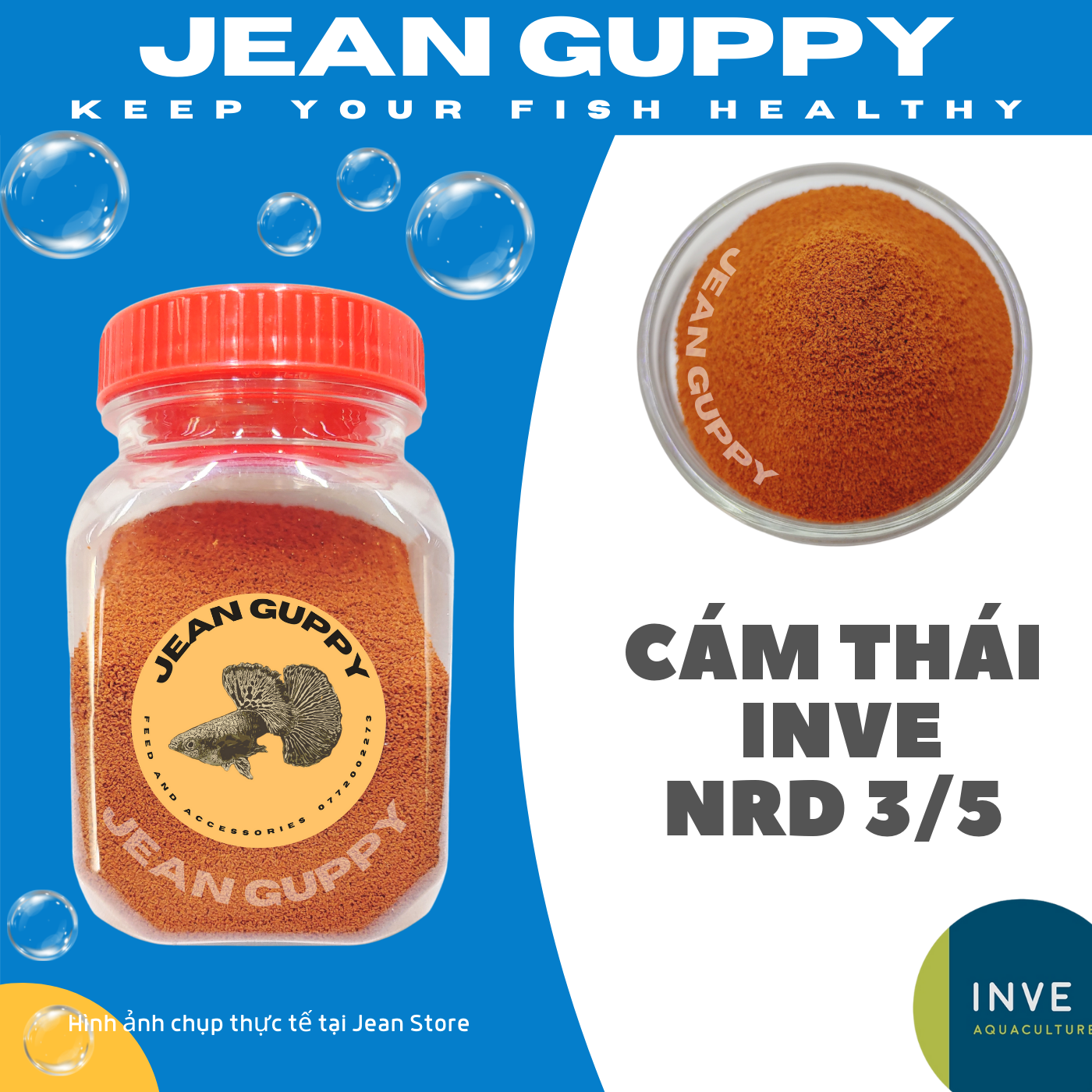 Cám thái inve nrd 3/5 - 50gr - thức ăn cá cảnh