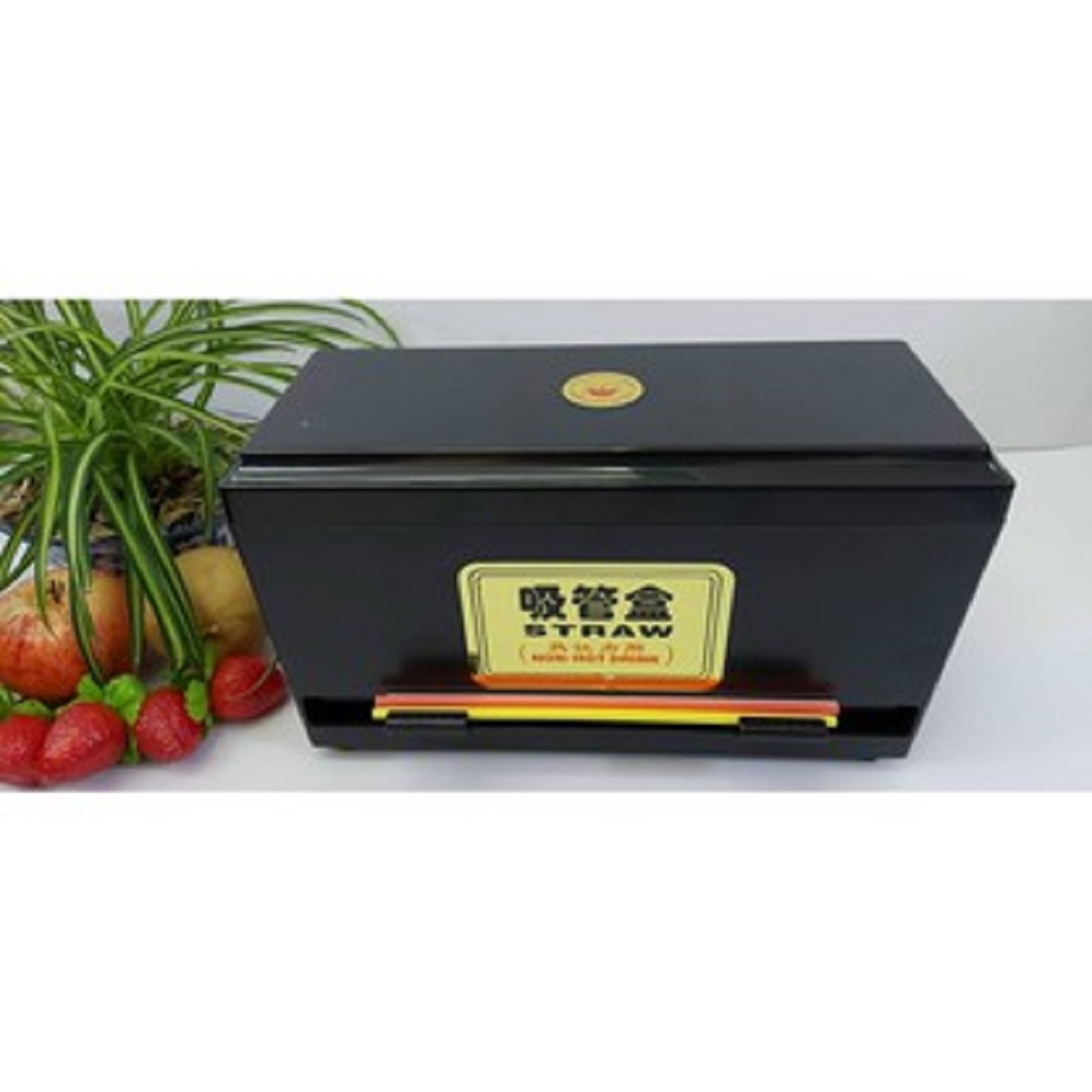 Hộp nhựa đựng ống hút cao cấp 2 màu đen, nâu |inoxcenter86