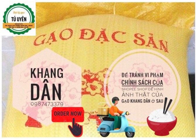 Gạo Khang Dân 1kg gạo khô, nở, gạo làm bún, phở