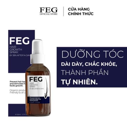 FEG Hair Growth Spray - Xịt Dưỡng Kích Thích Mọc Tóc FEG Giúp Tóc Dày và Dài Sau 14 Ngày