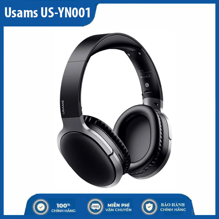 Tai nghe gaming, tai nghe chụp tai bluetooth usams us-yn001 chống ồn cực đỉnh, có mic đàm thoại, thiết kế đẹp, siêu nhẹ, âm thanh vượt trội, sống động, pin khủng - bảo hành 12 tháng