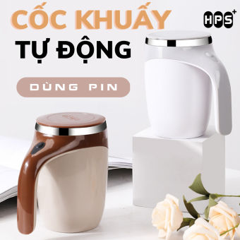 Cốc tự khuấy thông minh dung tích 380ml sử dụng pin, Cốc khuấy tự động từ tính chất liệu inox 304 giữ nhiệt tốt