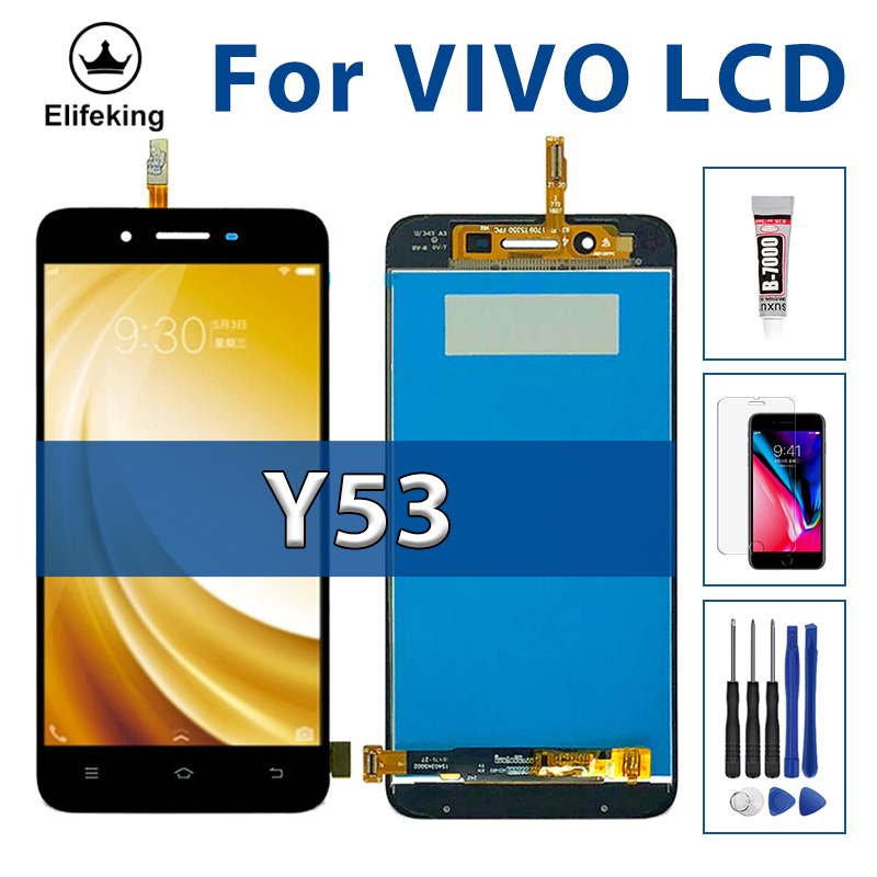 Màn hình lcd 5.0 ''cho vivo y53 hiển thị + bộ số hóa màn hình cảm ứng linh kiện sửa chữa thay thế màn hình cho vivo y53 với dụng cụ sửa chữa miễn phí + kính cường lực + keo