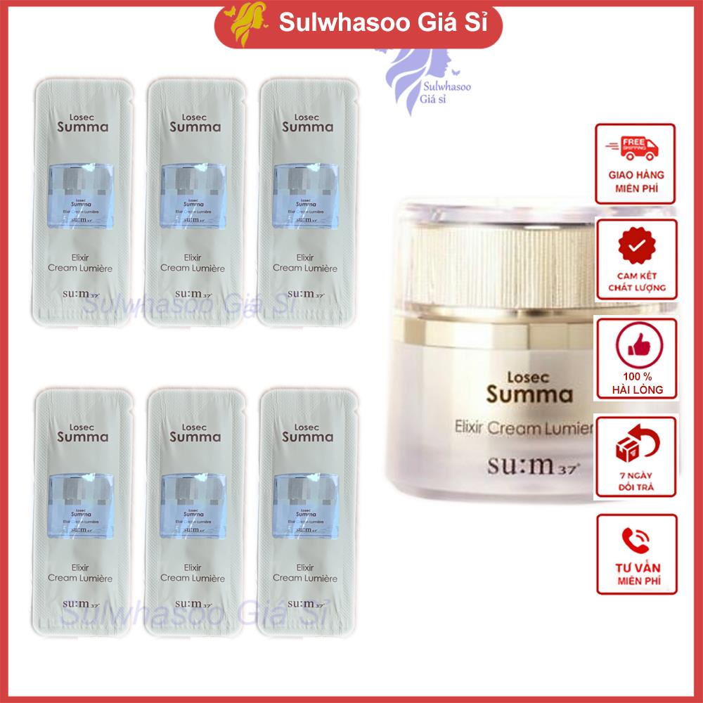 Combo Kem tái tạo dưỡng trắng tăng độ sáng da Su:m37 Losec Summa Elixir Lumiere 1ml sulwhasoogiasi