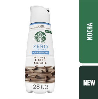 KEM SỮA LỎNG Caffe Mocha KHÔNG ĐƯỜNG Starbucks Zero Sugar Chocolate Coffee Creamer, 828ml (28oz)
