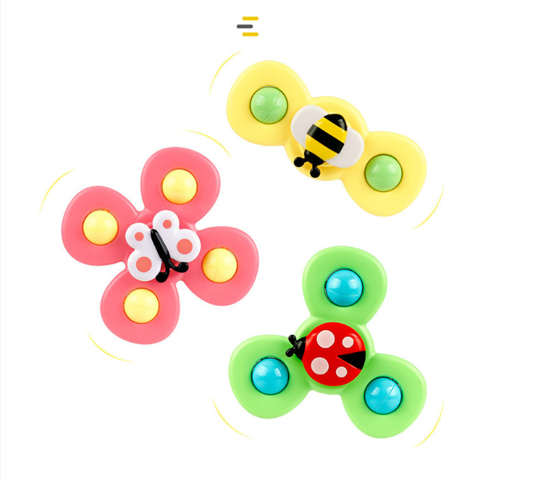 🔴 Set 3 đồ chơi con quay spinner vui nhộn cho bé chơi lành mạnh chất liệu nhựa ABS an toàn - Bebeboo