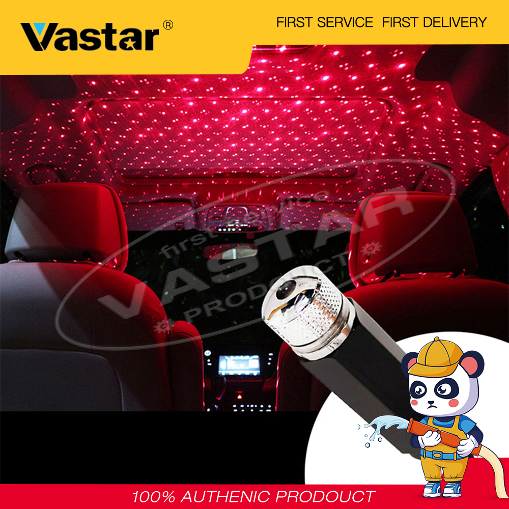Vastar Phổ Mini LED Mui Xe Sao Đèn Đêm Nội Thất Môi Trường Xung Quanh Bầu Không Khí Galaxy Đèn Trang Trí Xe USB Đèn Nội Thất Z4