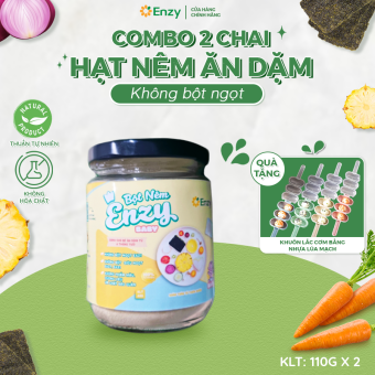 Hạt nêm Cho Bé Không Bột Ngọt Enzy, Dành Cho Bé Ăn Dặm từ 6 tháng tuổi,100% rau củ từ thiên nhiên.