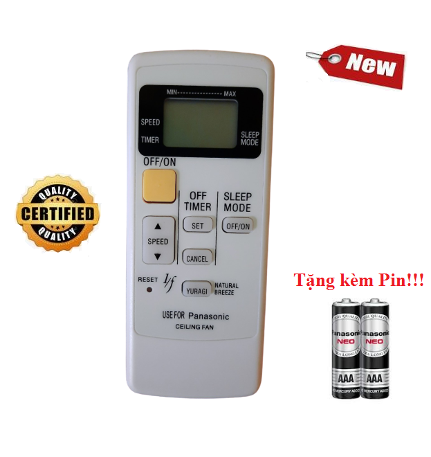 Điều khiển quạt trần Pa_na_so_nic- Quạt Pa_na_so_nic 5 cánh F-56 F-60 F-70 F-8 F-409- Hàng tốt